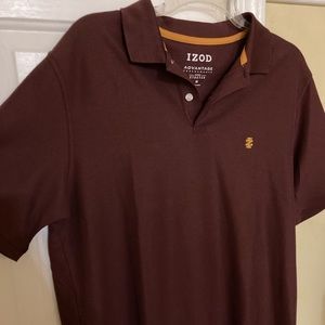 IZOD Medium Advantage Performance Natural Stretch with burgundy/orange